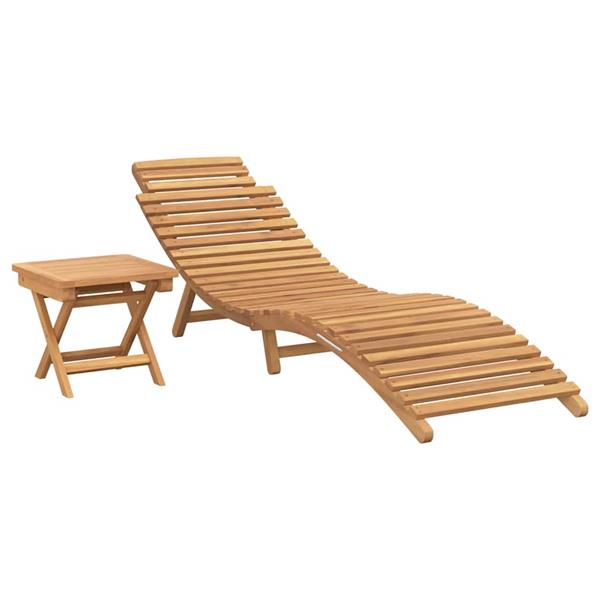 Grote foto vidaxl ligstoel 2 pcs bruin 198 x 55 x 58 5 cm massief teakhout tuin en terras tuinmeubelen