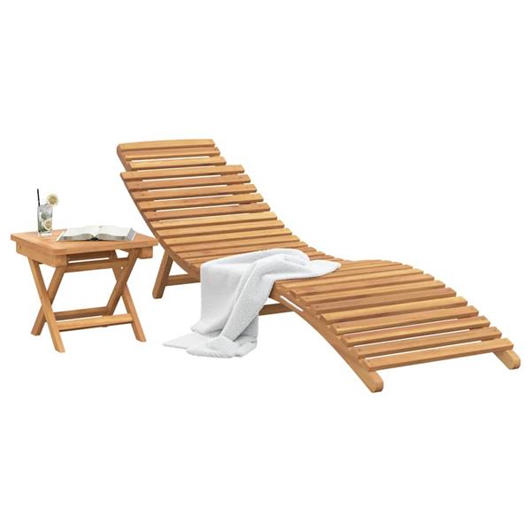 Grote foto vidaxl ligstoel 2 pcs bruin 198 x 55 x 58 5 cm massief teakhout tuin en terras tuinmeubelen