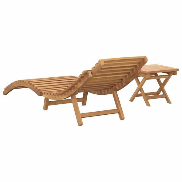 Grote foto vidaxl ligstoel 2 pcs bruin 198 x 55 x 58 5 cm massief teakhout tuin en terras tuinmeubelen