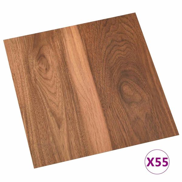Grote foto vidaxl vloerplanken 5 11 m 55 pcs pvc donker hout doe het zelf en verbouw tegels