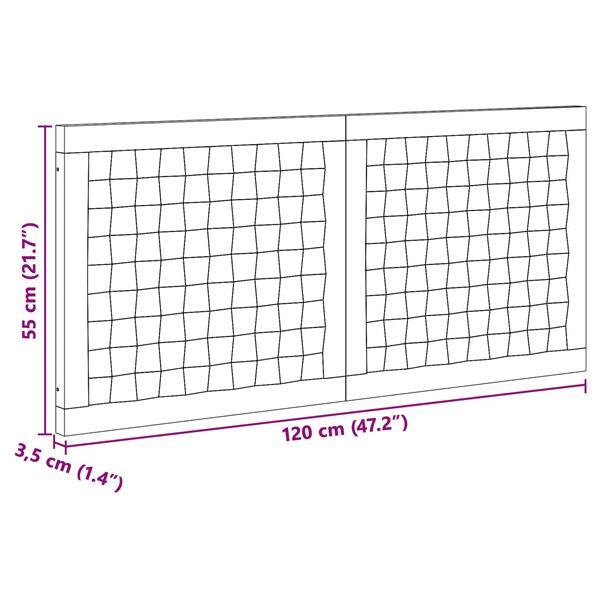 Grote foto vidaxl hoofdbord wandgemonteerd naturel 120 cm massief teakhout antiek en kunst stoelen en banken