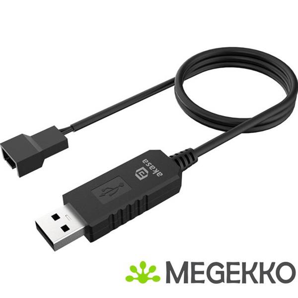 Grote foto akasa ak cbfa10 60bk tussenstuk voor kabels 3 pin or 4 pin usb type a zwart computers en software overige computers en software