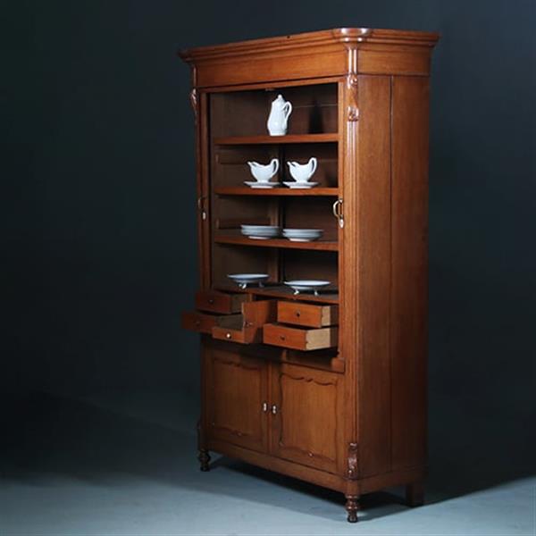 Grote foto hollandse vroeg willem iii archiefkast waar ook servies in past ca 1850 no.391125 antiek en kunst stoelen en banken