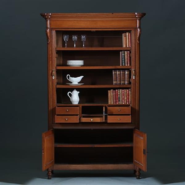 Grote foto hollandse vroeg willem iii archiefkast waar ook servies in past ca 1850 no.391125 antiek en kunst stoelen en banken