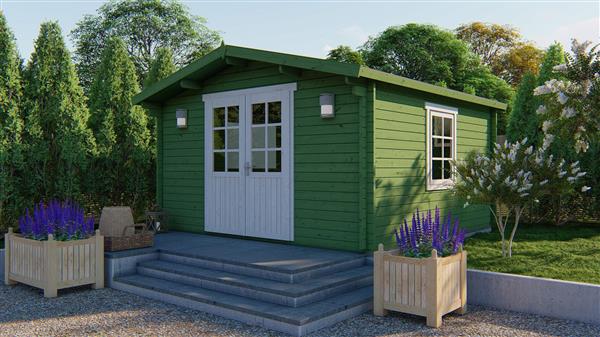 Grote foto blokhut tuinhuis gunda 40 mm vuren tuin en terras tuinhuisjes en blokhutten