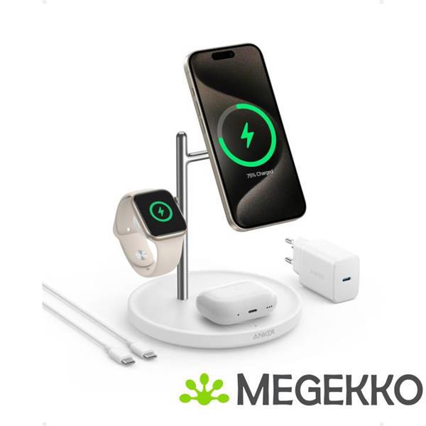 Grote foto anker maggo 3 in 1 cube oplader 15w wit audio tv en foto algemeen