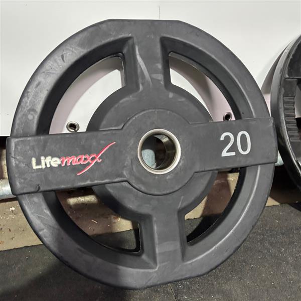 Grote foto lifemaxx crossmaxx halterschijven bumper plates 1 5 t m 20kg sport en fitness fitness