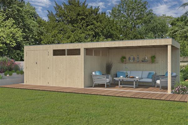 Grote foto nieuw modern tuinhuis qube 8313ext400 tuin en terras tuinhuisjes en blokhutten