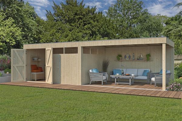 Grote foto nieuw modern tuinhuis qube 8313ext400 tuin en terras tuinhuisjes en blokhutten