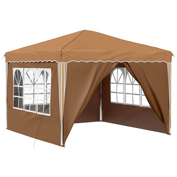 Grote foto vidaxl pop up feesttent beige 288 x 288 x 245 cm oxford stof tuin en terras overige tuin en terras