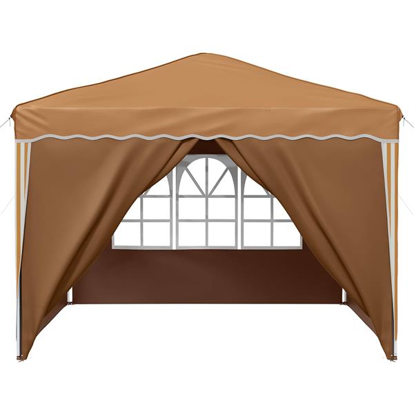 Grote foto vidaxl pop up feesttent beige 288 x 288 x 245 cm oxford stof tuin en terras overige tuin en terras
