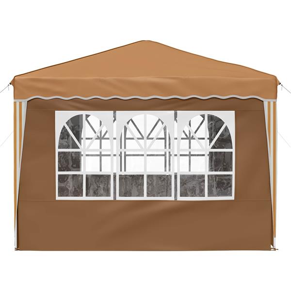 Grote foto vidaxl pop up feesttent beige 288 x 288 x 245 cm oxford stof tuin en terras overige tuin en terras