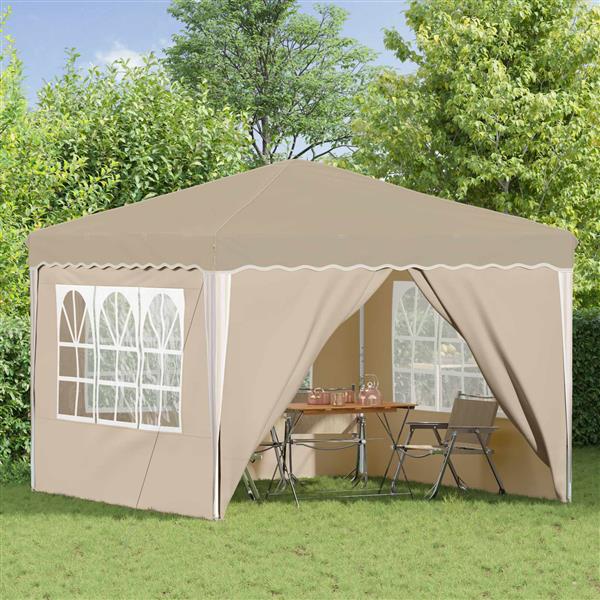 Grote foto vidaxl pop up feesttent cr me 288 x 288 x 245 cm oxford stof tuin en terras overige tuin en terras