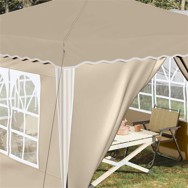 Grote foto vidaxl pop up feesttent cr me 288 x 288 x 245 cm oxford stof tuin en terras overige tuin en terras