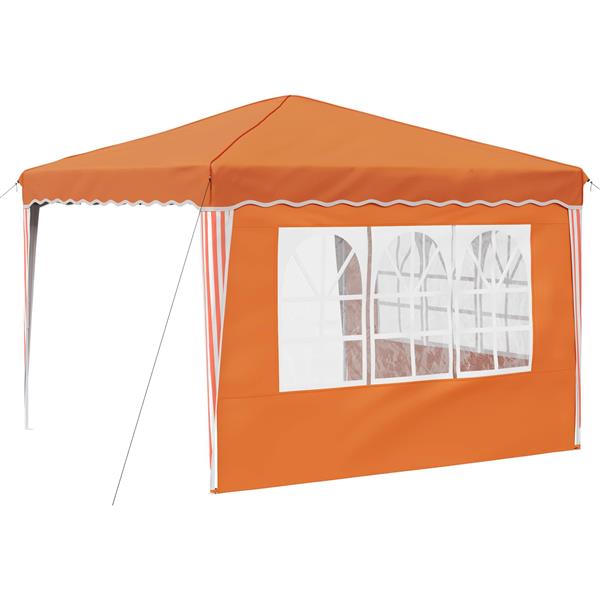 Grote foto vidaxl pop up feesttent oranje 288 x 288 x 245 cm oxford stof tuin en terras overige tuin en terras
