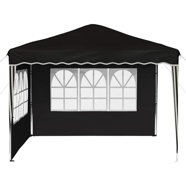 Grote foto vidaxl pop up feesttent zwart 288 x 288 x 245 cm oxford stof tuin en terras overige tuin en terras