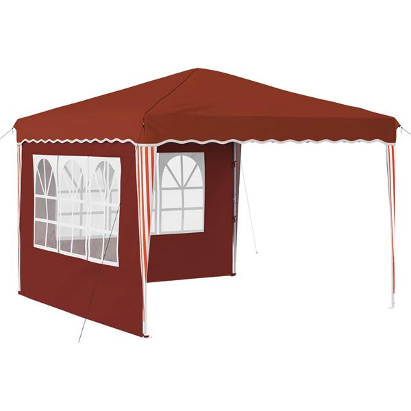 Grote foto vidaxl pop up feesttent terracotta 288 x 288 x 245 cm oxford stof tuin en terras overige tuin en terras