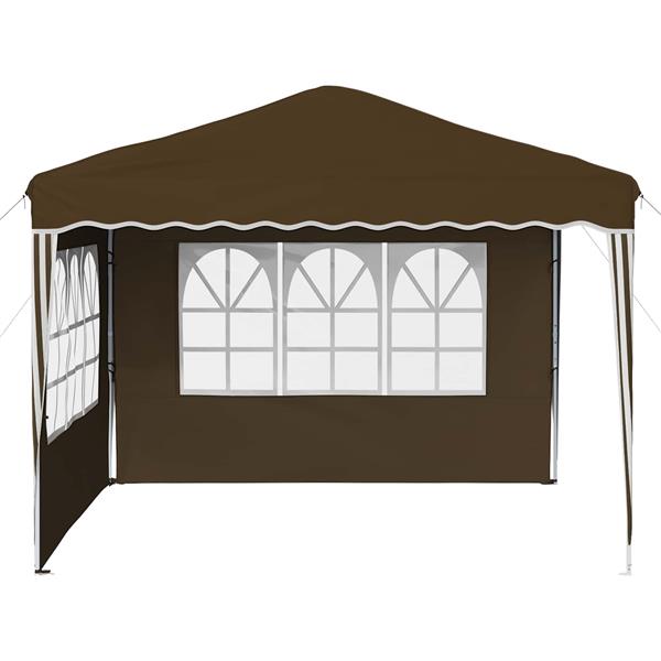 Grote foto vidaxl pop up feesttent taupe 288 x 288 x 245 cm oxford stof tuin en terras overige tuin en terras