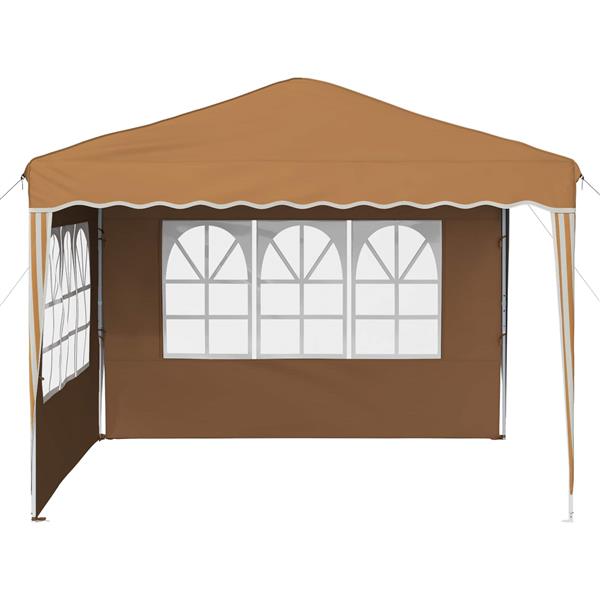 Grote foto vidaxl pop up feesttent beige 288 x 288 x 245 cm oxford stof tuin en terras overige tuin en terras