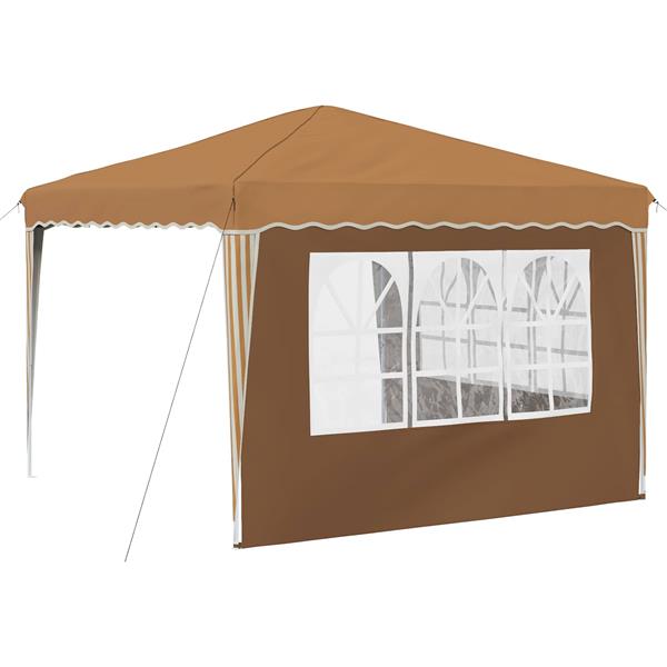 Grote foto vidaxl pop up feesttent beige 288 x 288 x 245 cm oxford stof tuin en terras overige tuin en terras