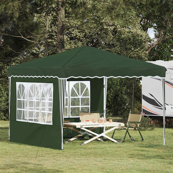 Grote foto vidaxl pop up feesttent groen 288 x 288 x 245 cm oxford stof tuin en terras overige tuin en terras