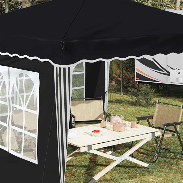 Grote foto vidaxl pop up feesttent antraciet 288 x 288 x 245 cm oxford stof tuin en terras overige tuin en terras