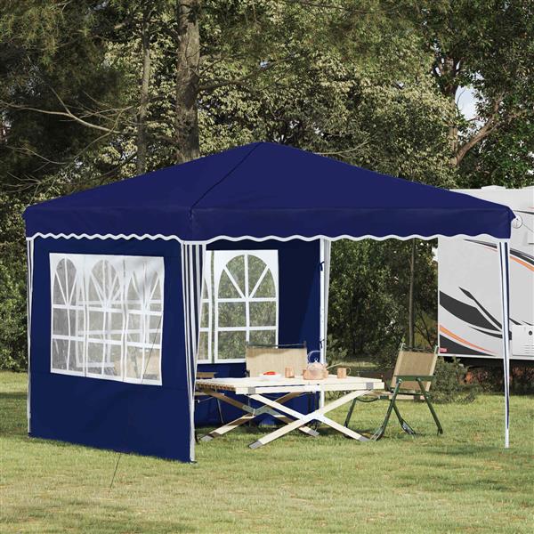 Grote foto vidaxl pop up feesttent blauw 288 x 288 x 245 cm oxford stof tuin en terras overige tuin en terras