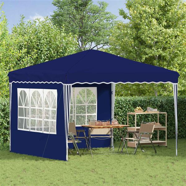 Grote foto vidaxl pop up feesttent blauw 288 x 288 x 245 cm oxford stof tuin en terras overige tuin en terras