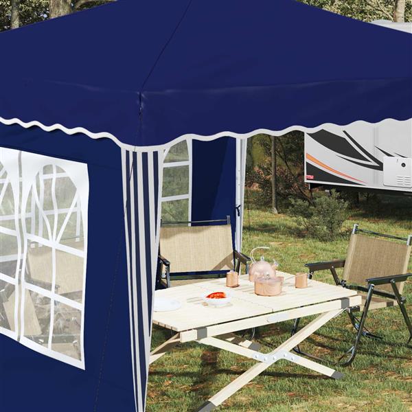 Grote foto vidaxl pop up feesttent blauw 288 x 288 x 245 cm oxford stof tuin en terras overige tuin en terras
