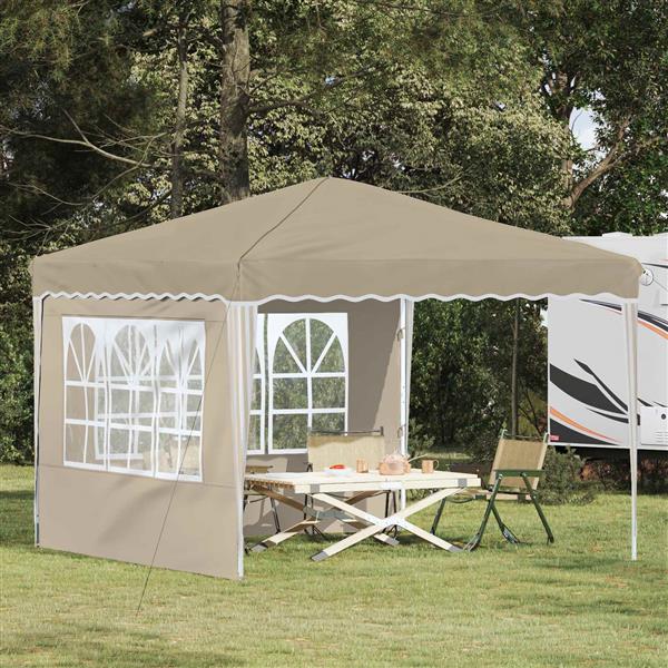 Grote foto vidaxl pop up feesttent cr me 288 x 288 x 245 cm oxford stof tuin en terras overige tuin en terras
