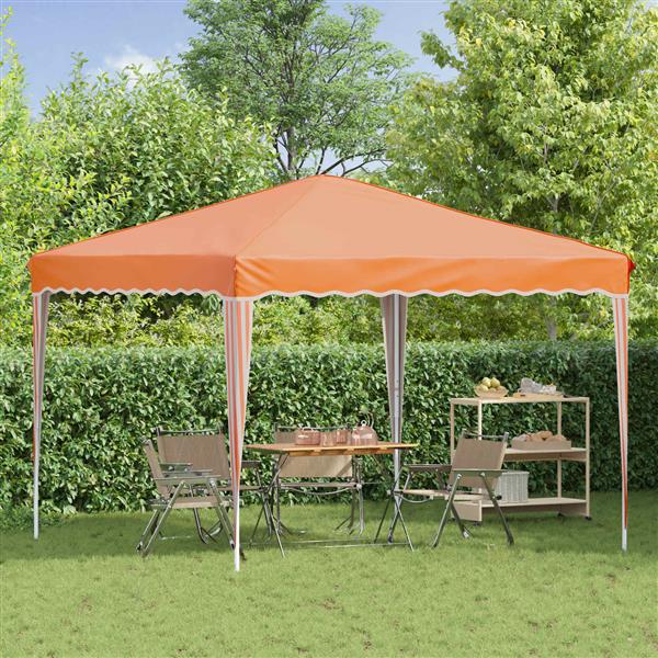 Grote foto vidaxl pop up feesttent oranje 288 x 288 x 245 cm oxford stof tuin en terras overige tuin en terras