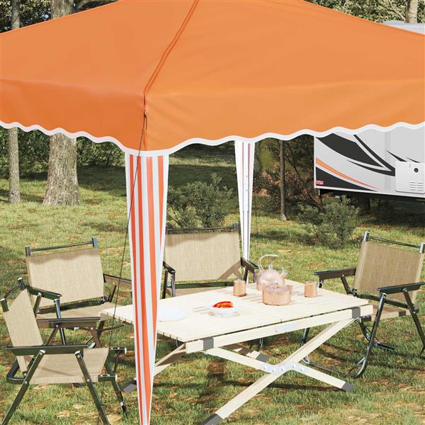 Grote foto vidaxl pop up feesttent oranje 288 x 288 x 245 cm oxford stof tuin en terras overige tuin en terras