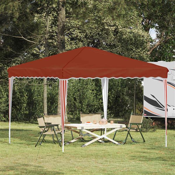 Grote foto vidaxl pop up feesttent terracotta 288 x 288 x 245 cm oxford stof tuin en terras overige tuin en terras