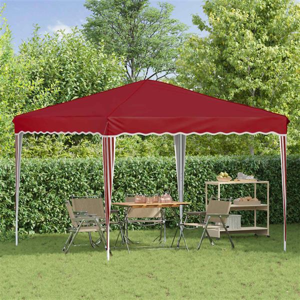 Grote foto vidaxl pop up feesttent bordeauxrood 288 x 288 x 245 cm oxford stof tuin en terras overige tuin en terras