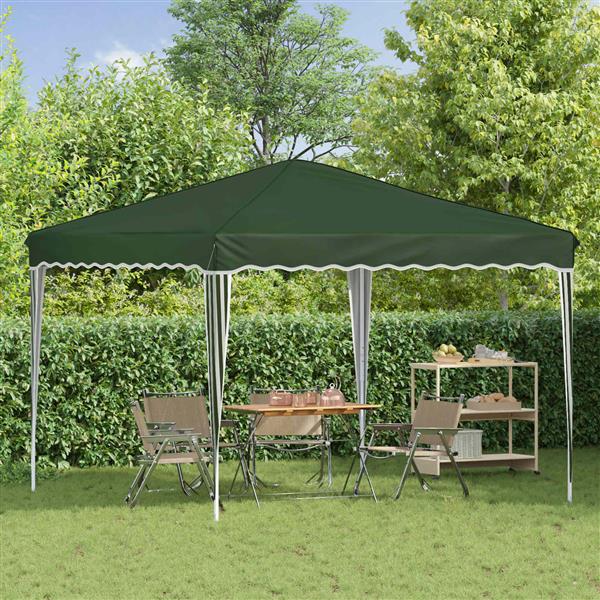 Grote foto vidaxl pop up feesttent groen 288 x 288 x 245 cm oxford stof tuin en terras overige tuin en terras