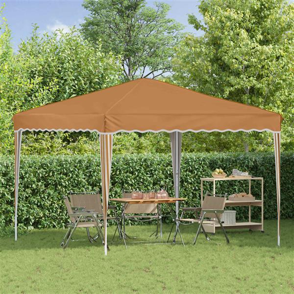 Grote foto vidaxl pop up feesttent beige 288 x 288 x 245 cm oxford stof tuin en terras overige tuin en terras