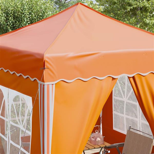 Grote foto vidaxl pop up feesttent oranje 195 x 195 x 245 cm oxford stof tuin en terras overige tuin en terras