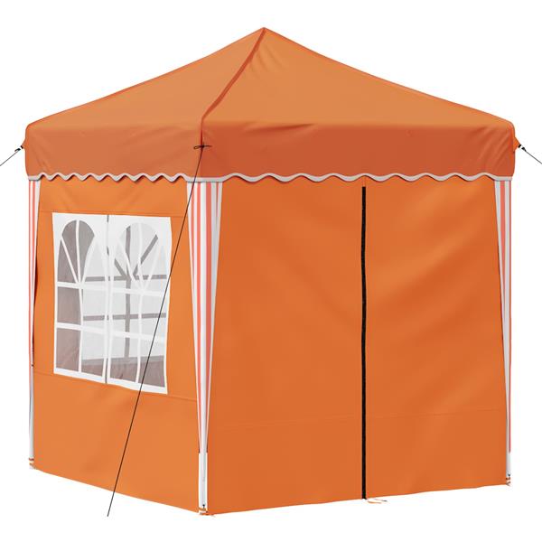 Grote foto vidaxl pop up feesttent oranje 195 x 195 x 245 cm oxford stof tuin en terras overige tuin en terras