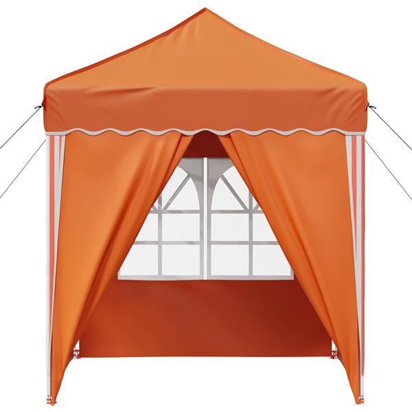 Grote foto vidaxl pop up feesttent oranje 195 x 195 x 245 cm oxford stof tuin en terras overige tuin en terras