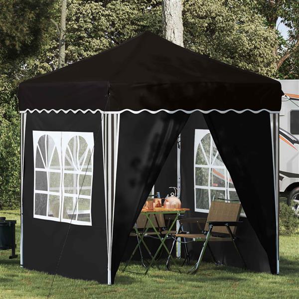 Grote foto vidaxl pop up feesttent zwart 195 x 195 x 245 cm oxford stof tuin en terras overige tuin en terras