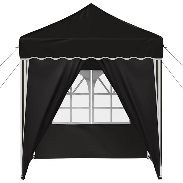 Grote foto vidaxl pop up feesttent zwart 195 x 195 x 245 cm oxford stof tuin en terras overige tuin en terras