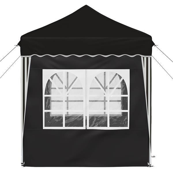 Grote foto vidaxl pop up feesttent zwart 195 x 195 x 245 cm oxford stof tuin en terras overige tuin en terras