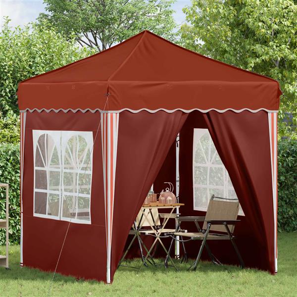 Grote foto vidaxl pop up feesttent terracotta 195 x 195 x 245 cm oxford stof tuin en terras overige tuin en terras