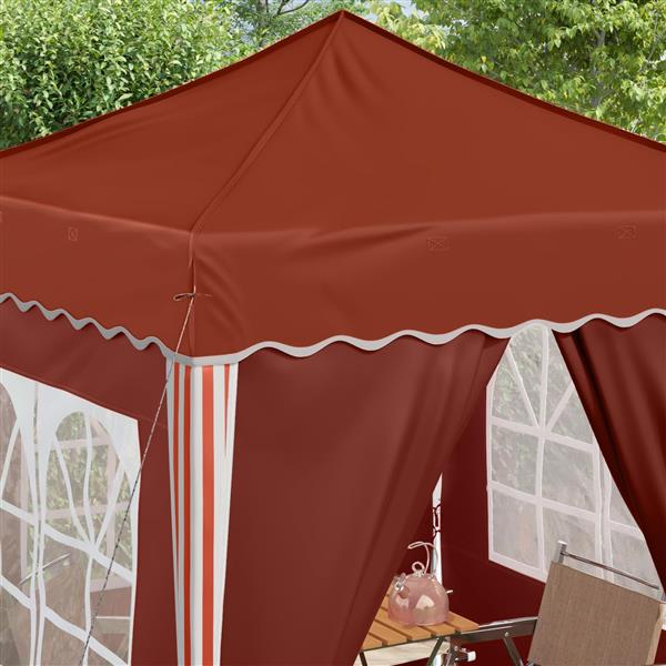 Grote foto vidaxl pop up feesttent terracotta 195 x 195 x 245 cm oxford stof tuin en terras overige tuin en terras