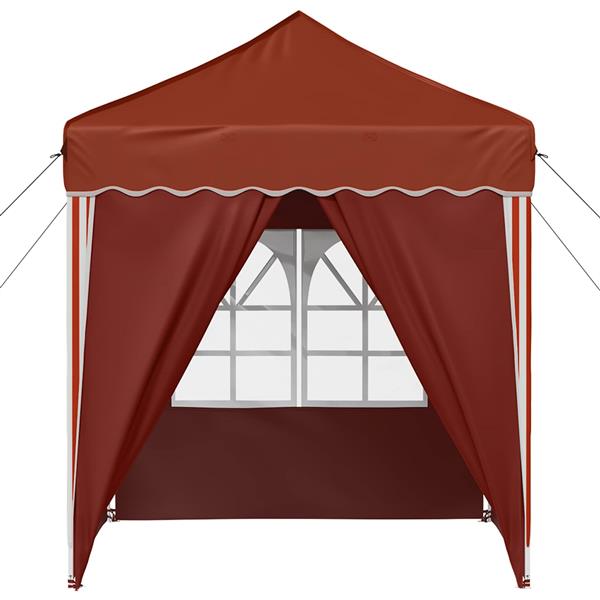 Grote foto vidaxl pop up feesttent terracotta 195 x 195 x 245 cm oxford stof tuin en terras overige tuin en terras