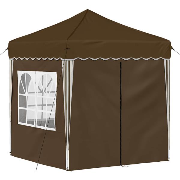 Grote foto vidaxl pop up feesttent taupe 195 x 195 x 245 cm oxford stof tuin en terras overige tuin en terras