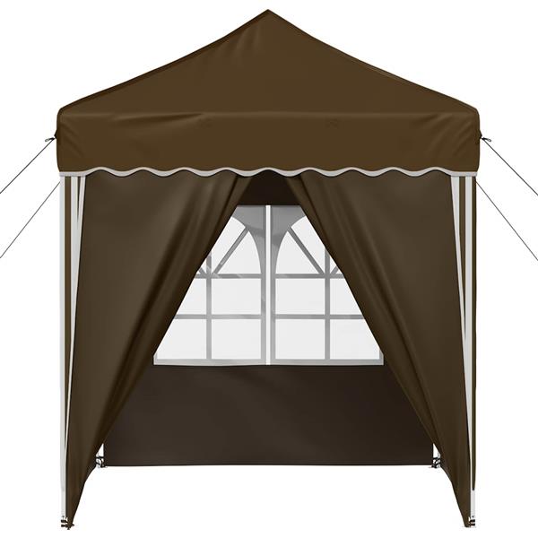 Grote foto vidaxl pop up feesttent taupe 195 x 195 x 245 cm oxford stof tuin en terras overige tuin en terras