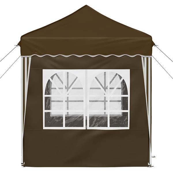 Grote foto vidaxl pop up feesttent taupe 195 x 195 x 245 cm oxford stof tuin en terras overige tuin en terras