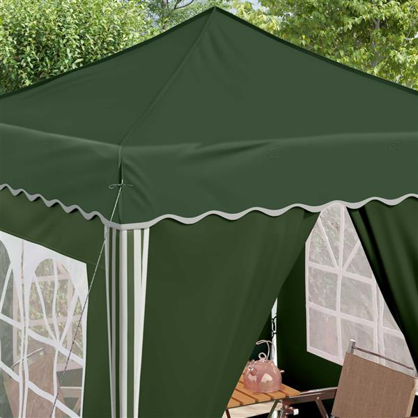 Grote foto vidaxl pop up feesttent groen 195 x 195 x 245 cm oxford stof tuin en terras overige tuin en terras