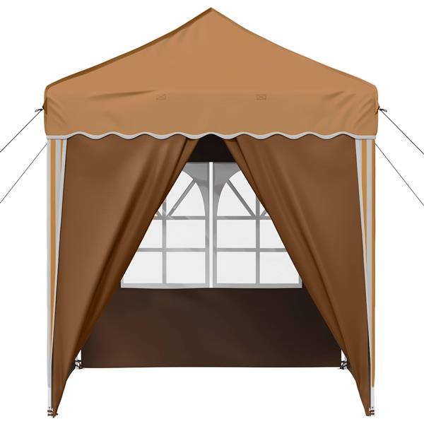 Grote foto vidaxl pop up feesttent beige 195 x 195 x 245 cm oxford stof tuin en terras overige tuin en terras